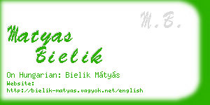 matyas bielik business card